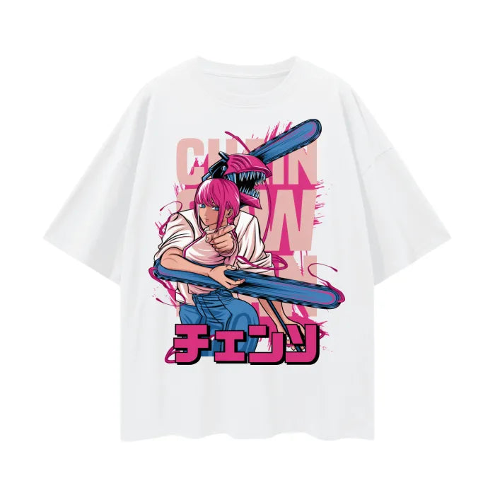 Anime - Streetwear - "DEVIL DOG" - Denji - Chainsaw Man Anime Oversized T-Shirt - Alpha Weebs