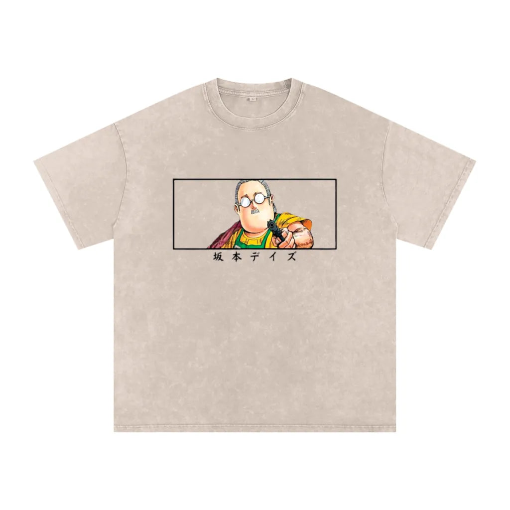 Anime - Streetwear - "UNRIVALED" - Taro - Sakamoto Days Anime Oversized Vintage / Acid Washed T-Shirt | 2 Options - Alpha Weebs