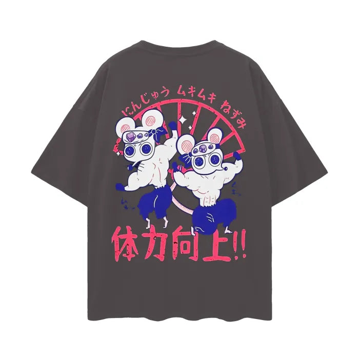 "MUSCLE MICE" - Slayer Corps Anime Oversized T-Shirts | 5 Colors