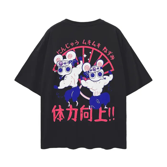 "MUSCLE MICE" - Slayer Corps Anime Oversized T-Shirts | 5 Colors