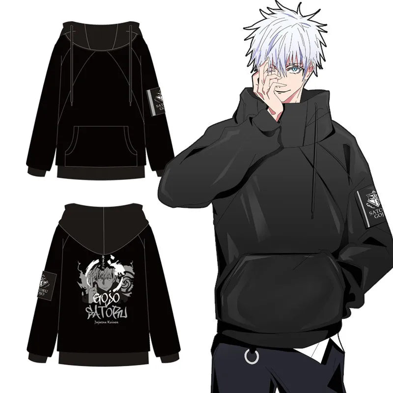 Anime - Streetwear - "THE KING'S SLAYER" - Jujutsu Kaisen Gojo Satoru Anime Hoodie - Alpha Weebs