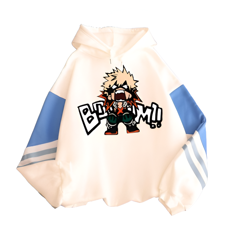 Anime - Streetwear - "BOOM" - Bakugo My Hero Academia Anime Oversized Hoodies | 4 Colors - Alpha Weebs