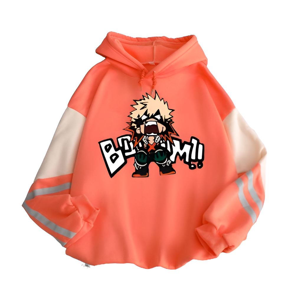 Anime - Streetwear - "BOOM" - Bakugo My Hero Academia Anime Oversized Hoodies | 4 Colors - Alpha Weebs