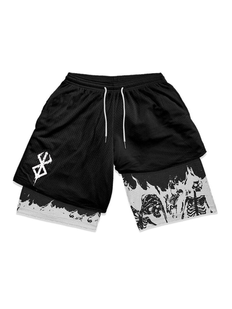 Anime - Streetwear - "DREAMS" - Berserk Anime Activity Fit Shorts - Alpha Weebs
