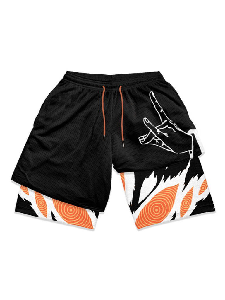 Anime - Streetwear - "KON" - Aki Hayakawa - Chainsaw Man Anime Activity Fit Shorts - Alpha Weebs