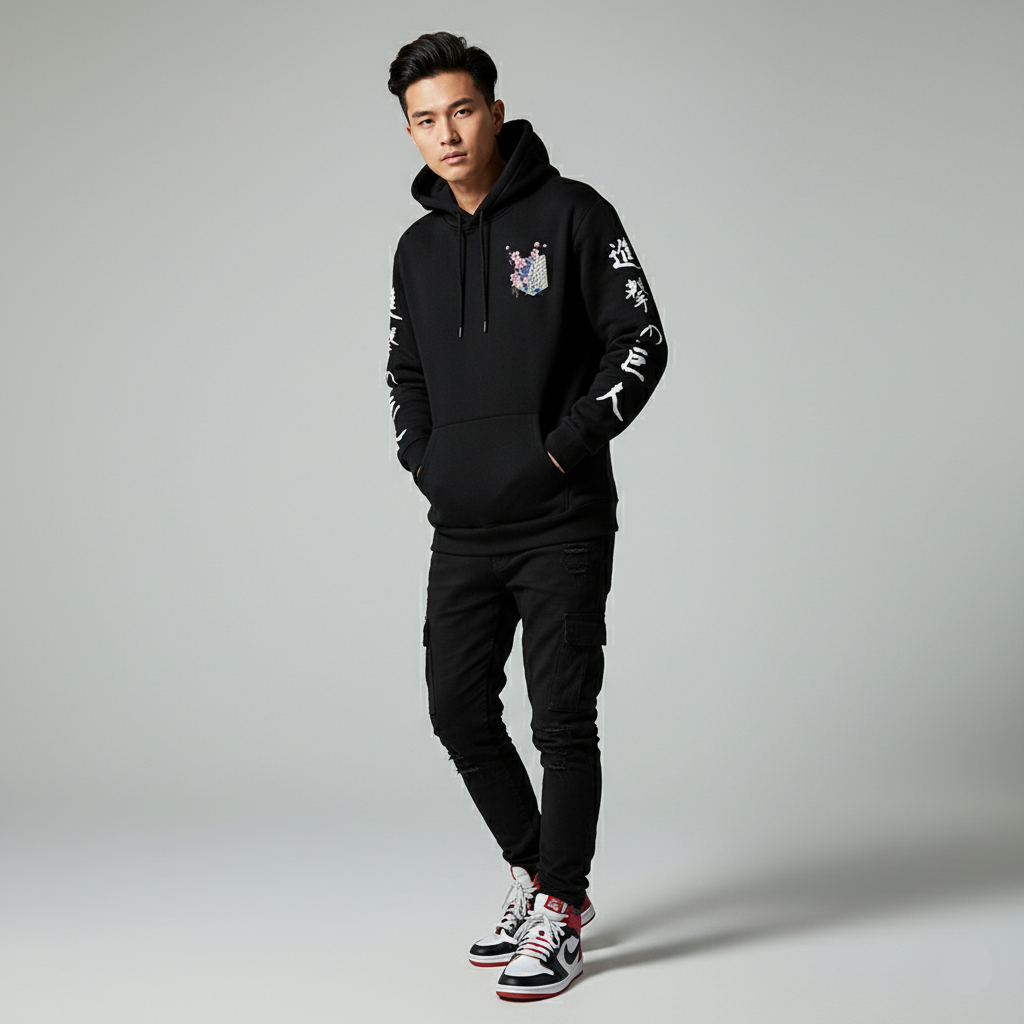 Floral Scouts Attack On Titan Anime Hoodies | 5 Colors