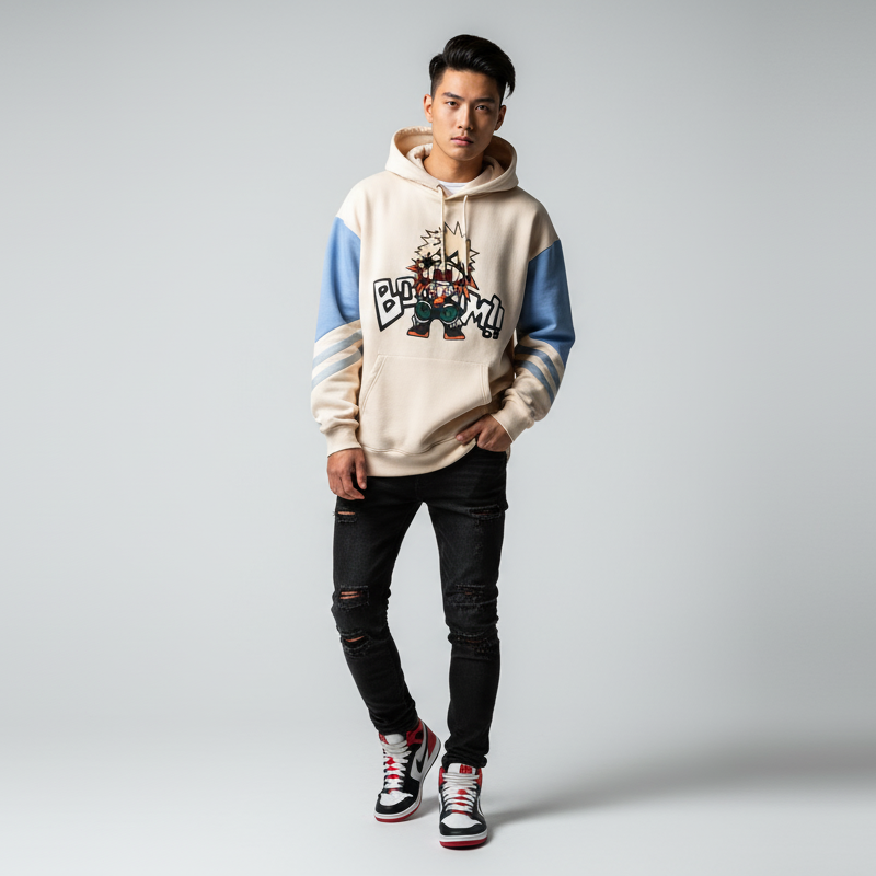 "BOOM" - Bakugo My Hero Academia Anime Oversized Hoodies | 4 Colors - Alpha Weebs