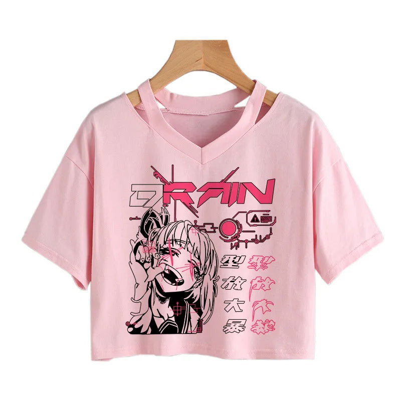Anime - Streetwear - "MIMIC MANIA" - My Hero Academia Anime Himiko Toga Crop Tops | 3 Colors - Alpha Weebs