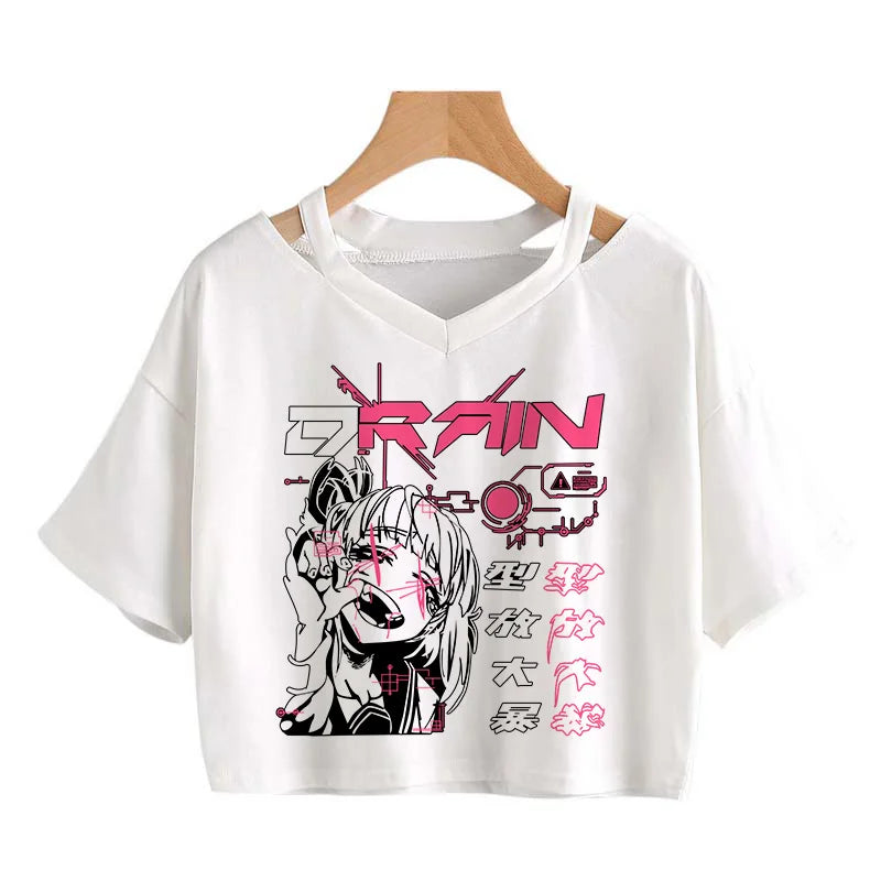 Anime - Streetwear - "MIMIC MANIA" - My Hero Academia Anime Himiko Toga Crop Tops | 3 Colors - Alpha Weebs