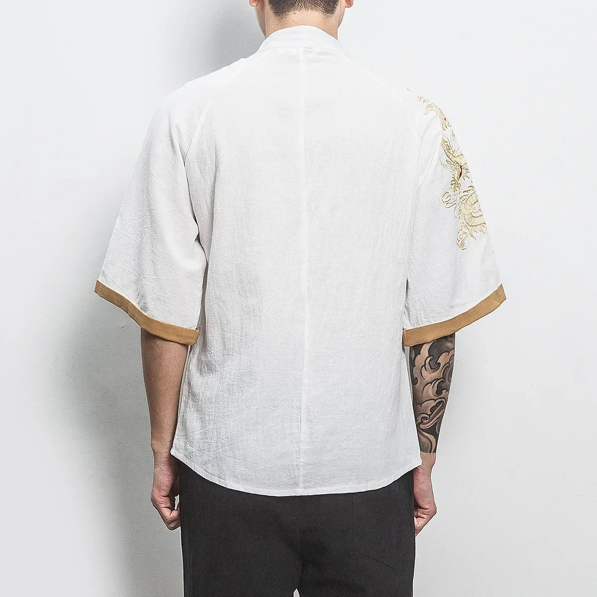 "MANDARIN COLLAR" - Japanese Streetwear Anime Shirt