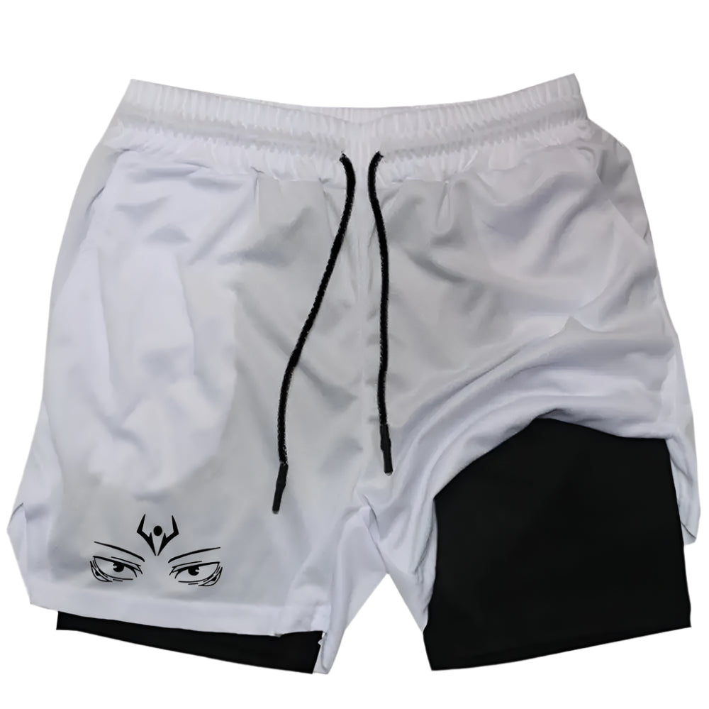 Anime - Streetwear - "THE FLAME" - Ryomen Sukuna - JJK Anime Shorts Activity Fit | 5 Options | V-2 - Alpha Weebs