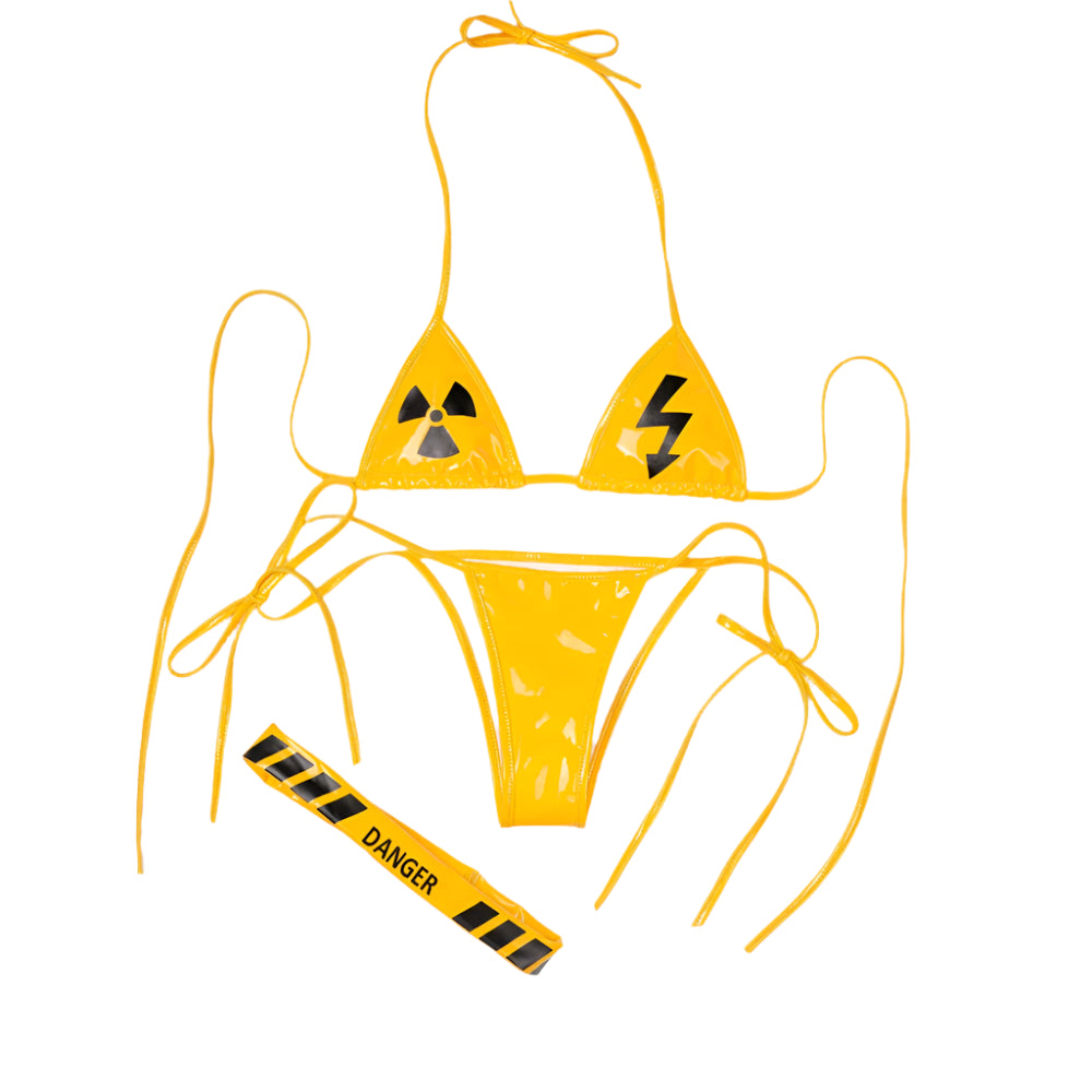 Anime - Streetwear - "DANGER" - Fire Force Anime Special Edition Bikini - Alpha Weebs