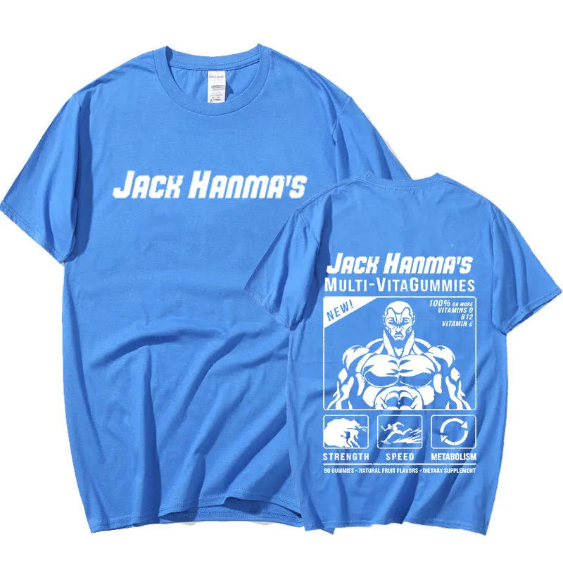 Anime - Streetwear - "ROID RAGE" - Jack Hanma - Baki Anime Oversized T-Shirts | 8 Colors - Alpha Weebs