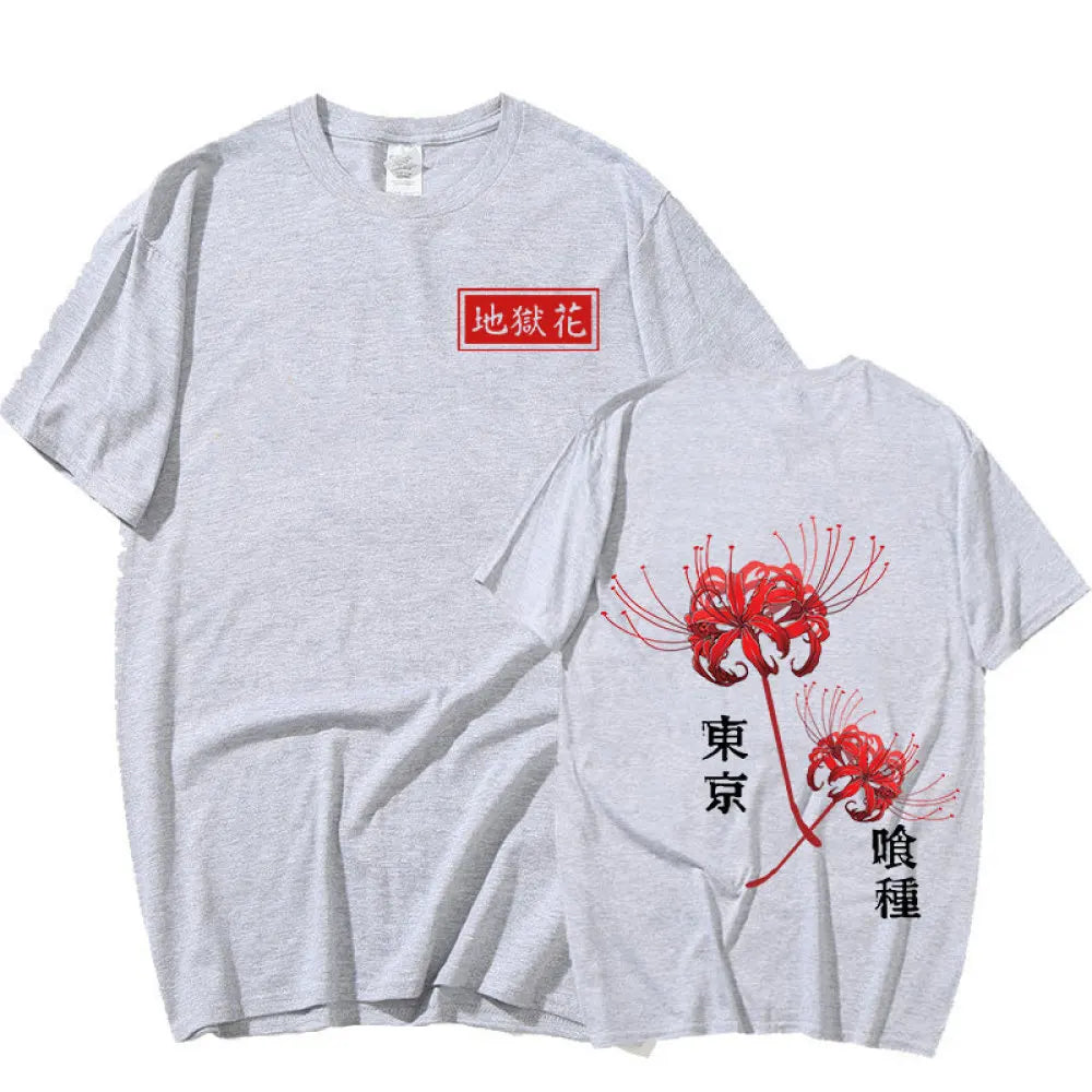 Anime - Streetwear - "SPIDER LILY" - Tokyo Ghoul Anime Oversized T-Shirts | 5 Colors - Alpha Weebs