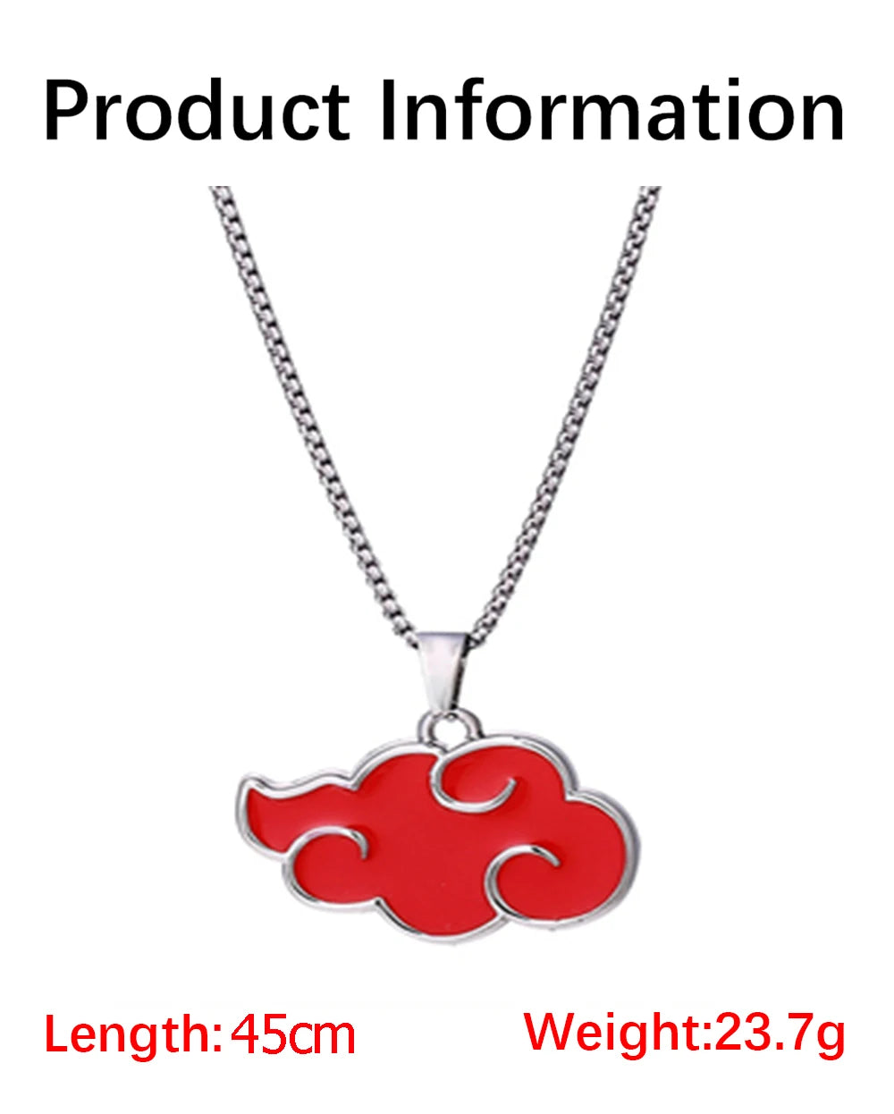 "SCARLET SKY" - Crimson Cloak - Shinobi Legend Anime Necklace