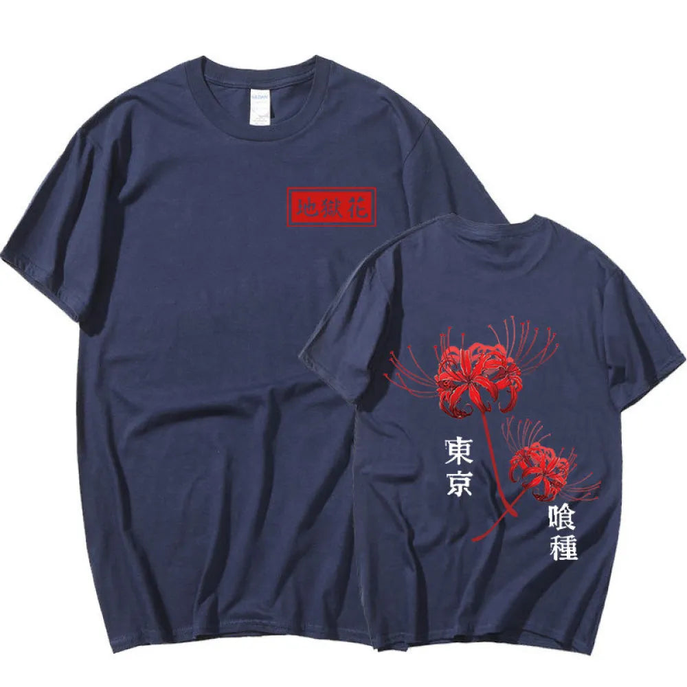 Anime - Streetwear - "SPIDER LILY" - Tokyo Ghoul Anime Oversized T-Shirts | 5 Colors - Alpha Weebs