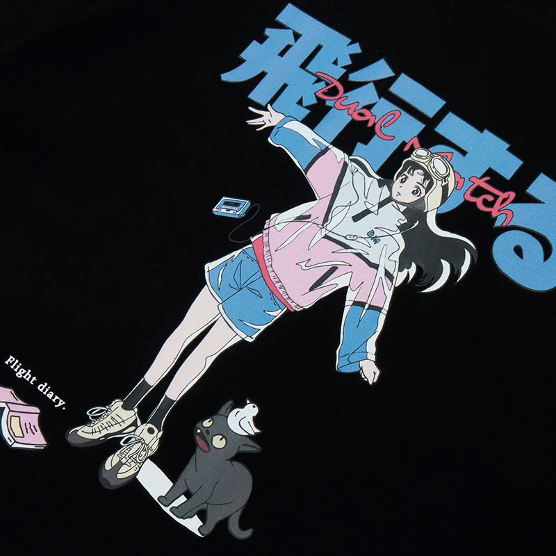 "HIKO SURU" - Japanese Streetwaer Anime Oversized T-Shirt | 2 Colors