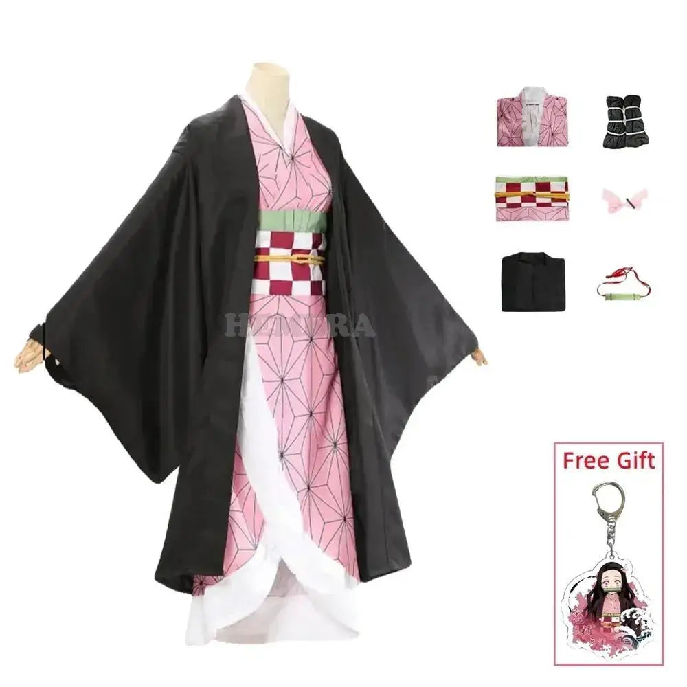 "PINK ASANOHA" - Silent Flame - Slayer Corps Anime Kimono