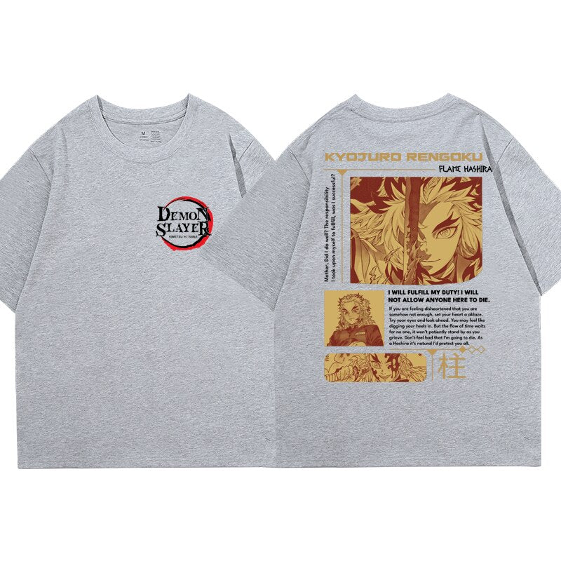"FLAMER" - Rengoku - Demon Slayer Anime Oversized T-Shirts | 4 Colors