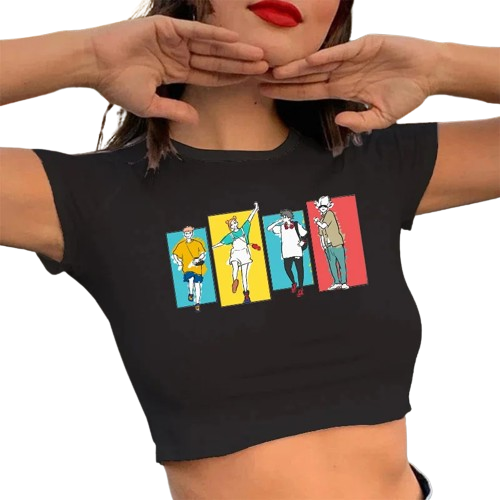 Anime - Streetwear - "FALLEN ANGELS" - Jujutsu Kaisen Anime Crop-Tops | 2 Colors - Alpha Weebs