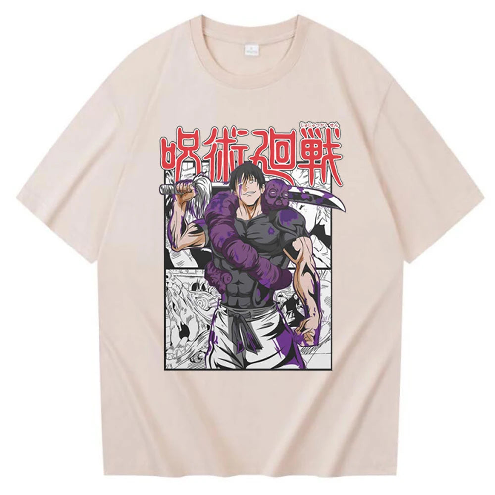 Anime - Streetwear - "UNCURSED" - Jujutsu Kaisen Fushiguro Toji Anime Oversized T-Shirts | 5 Colors - Alpha Weebs
