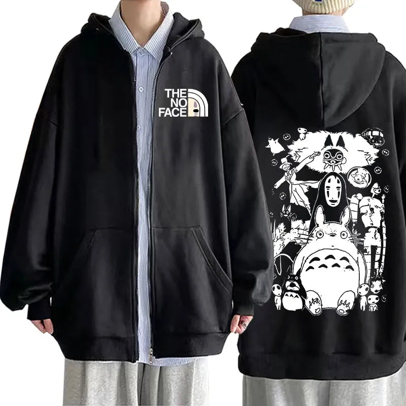 "NO FACE" - Spirited Away Anime Oversized Zipper Jackets | 5 Colors