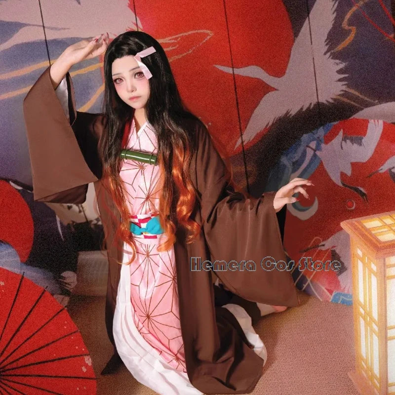 "PINK ASANOHA" - Silent Flame - Slayer Corps Anime Kimono