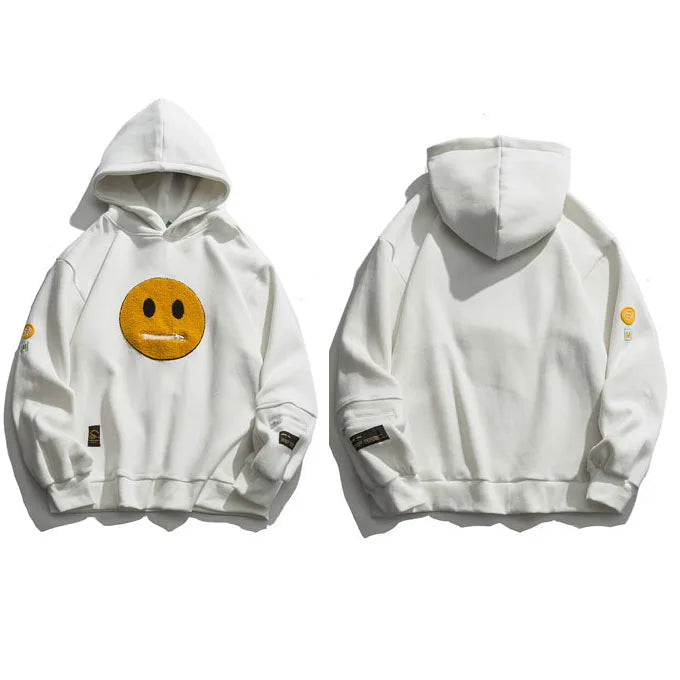 "ANTI-SMILEY" - Japanese Streetwear Anime Hoodie | 2 Colors