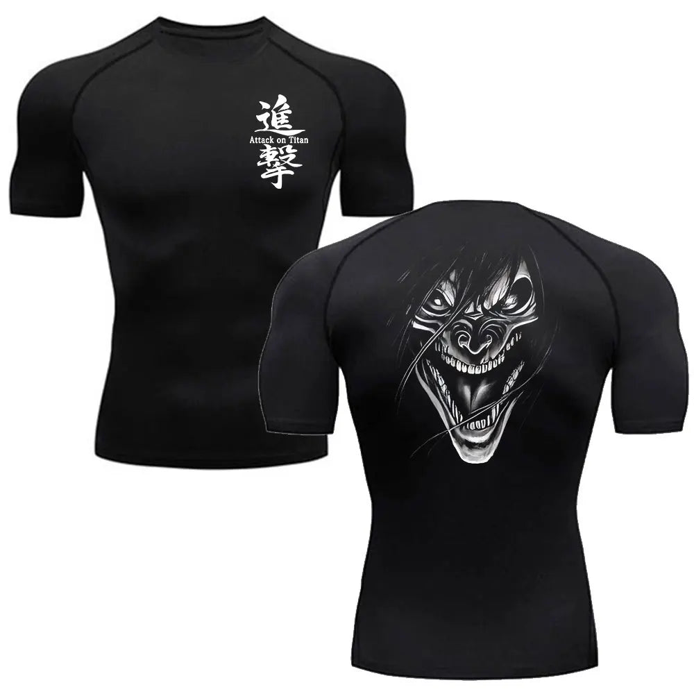 Anime - Streetwear - "BROKEN SOLDIER" - Eren Yeager - AOT Anime Gym Compression Fit T-Shirts | 2 Options - Alpha Weebs