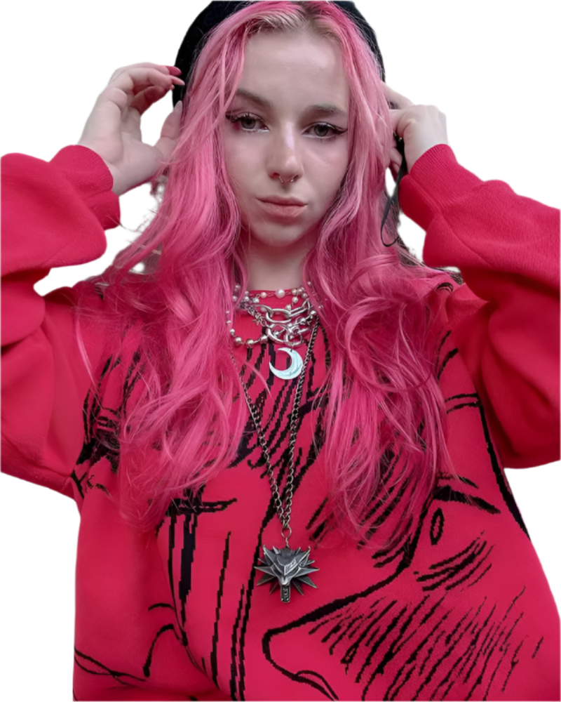 Anime - Streetwear - "CONTROL FREAK" - Makima + Denji - Chainsaw Man Anime Sweater - Alpha Weebs