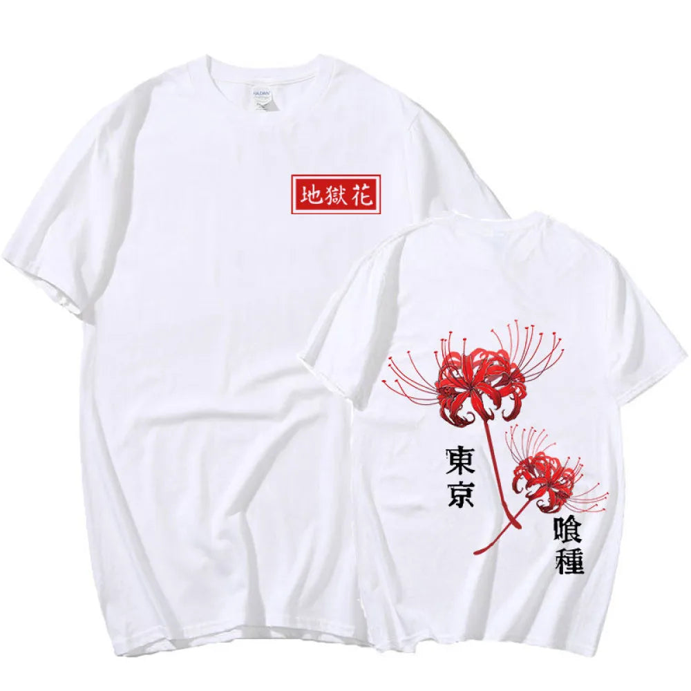 Anime - Streetwear - "SPIDER LILY" - Tokyo Ghoul Anime Oversized T-Shirts | 5 Colors - Alpha Weebs