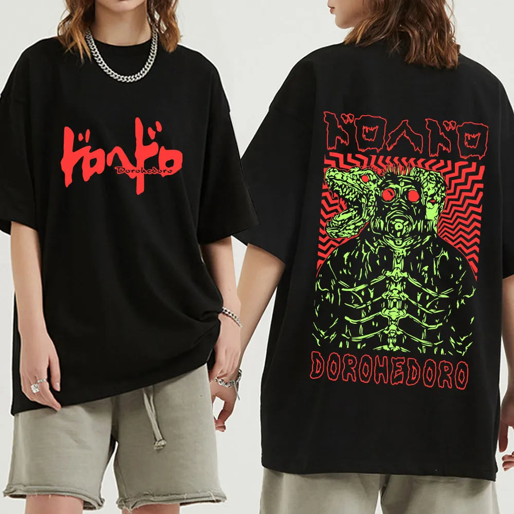 Anime - Streetwear - "CRAZY TOWN" - Dorohedoro Kaiman Anime T Shirt | 2 Colors - Alpha Weebs