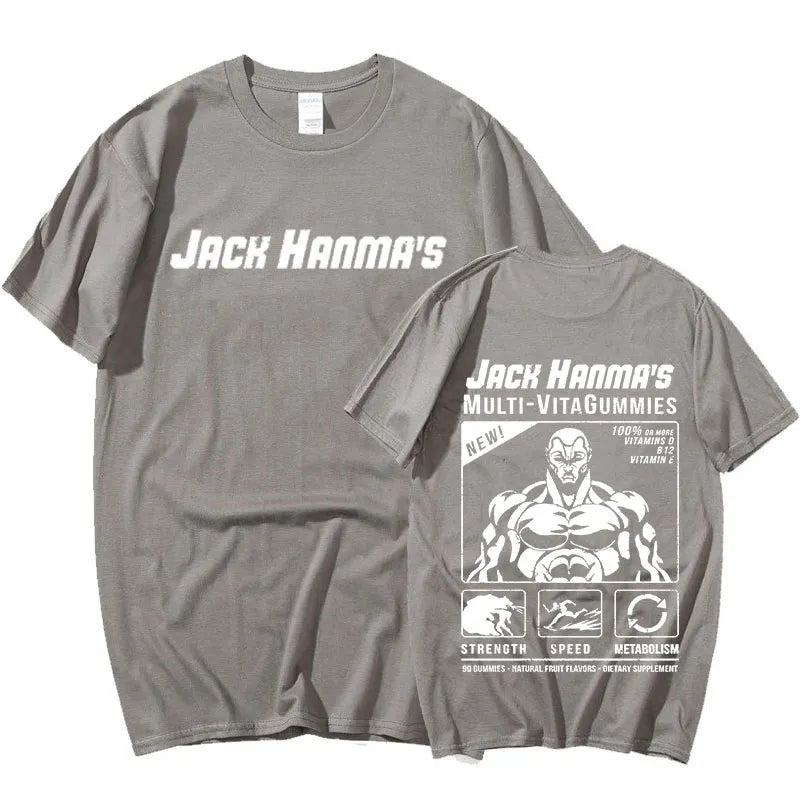 Anime - Streetwear - "ROID RAGE" - Jack Hanma - Baki Anime Oversized T-Shirts | 8 Colors - Alpha Weebs