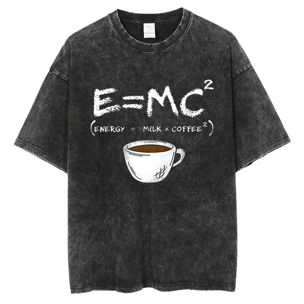 Anime - Streetwear - "EQUATIONS" - Dr.Stone Anime Vintage / Acid Washed Oversized T-Shirts - Alpha Weebs