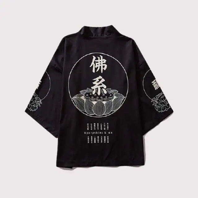 "LOTUS KIMONO" - Japanese Streetwear Anime Kimono