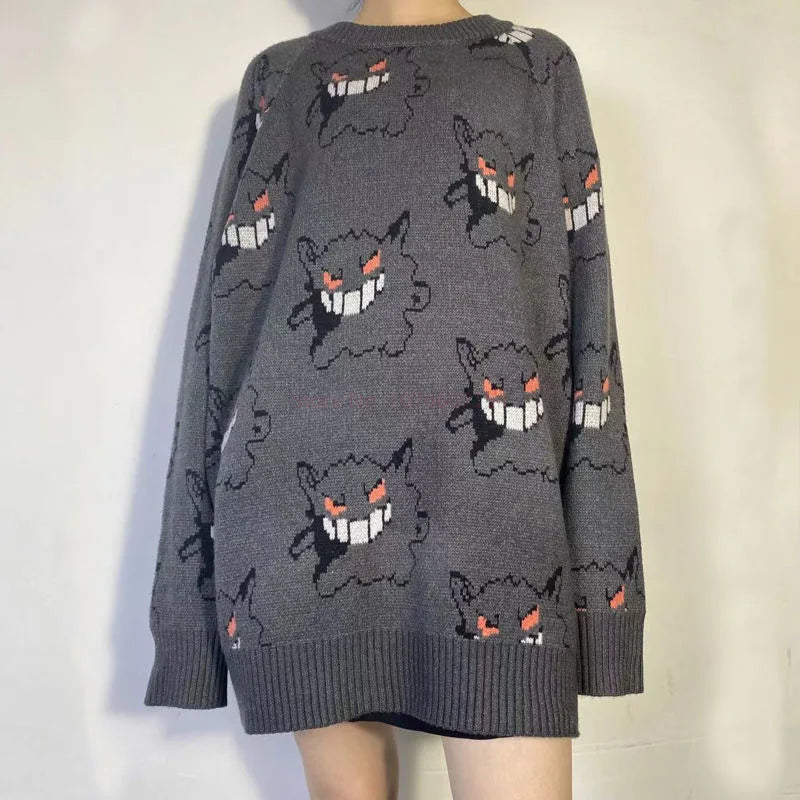"GENGAR" - Japanese Streetwear Anime Sweater | 2 Colors