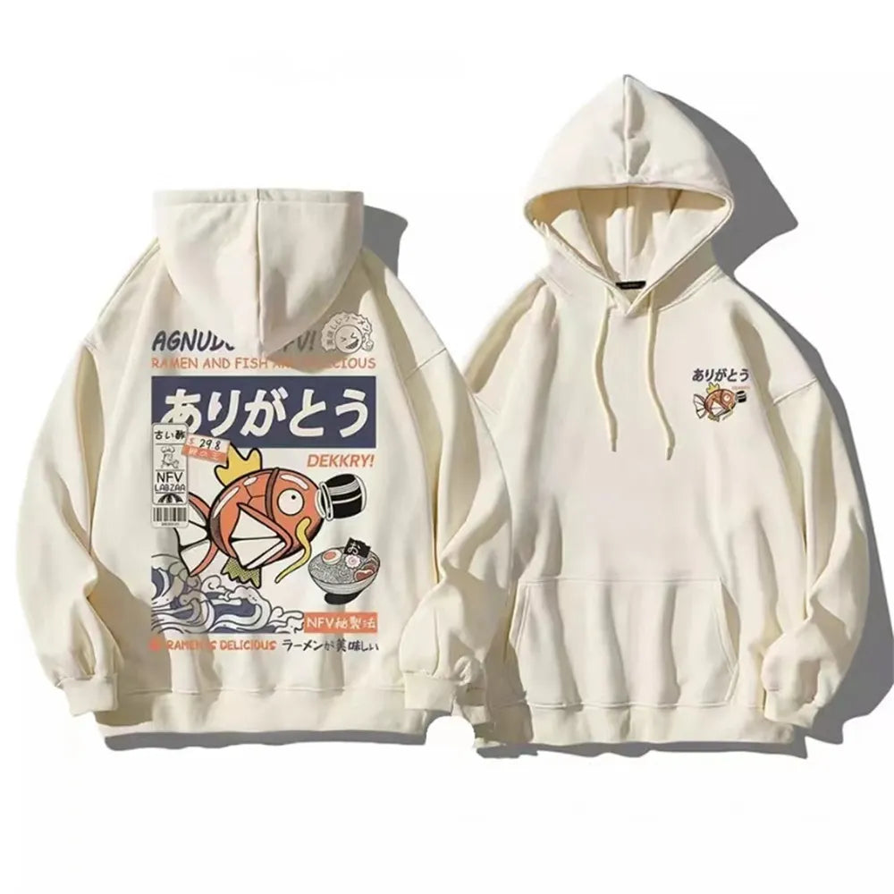 "MAGIKARP" - Pocket Monsters Anime Oversized Hoodie | 4 Colors