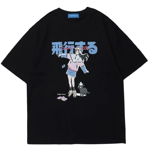 "HIKO SURU" - Japanese Streetwaer Anime Oversized T-Shirt | 2 Colors