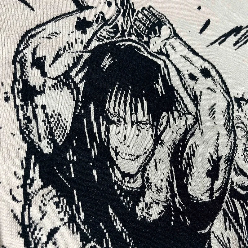 Anime - Streetwear - "ZENIN SLAYER" - Toji Fushiguro - Jujutsu Kaisen Anime Knitted Sweater - Alpha Weebs