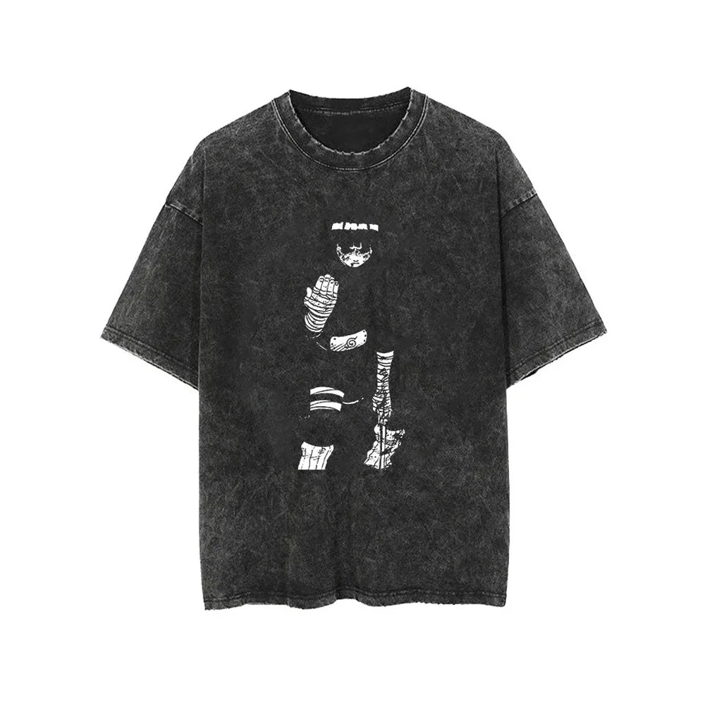 "BURNING GUTS" - Ro-Lee - Shinobi Legend Anime Vintgae \ Acid Washed T-Shirt