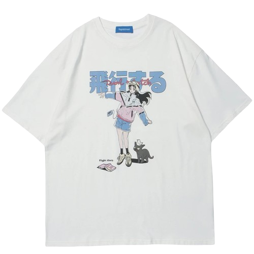 "HIKO SURU" - Japanese Streetwaer Anime Oversized T-Shirt | 2 Colors