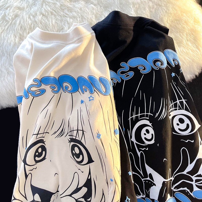 Anime - Streetwear - "KAWAI BB" - Bentai Anime Oversized T-Shirts | 2 Colors - Alpha Weebs