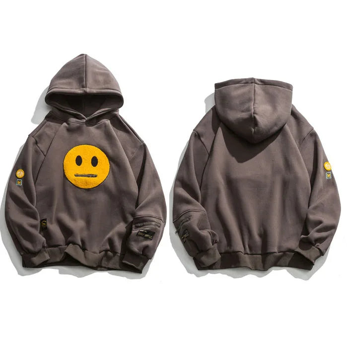 "ANTI-SMILEY" - Japanese Streetwear Anime Hoodie | 2 Colors