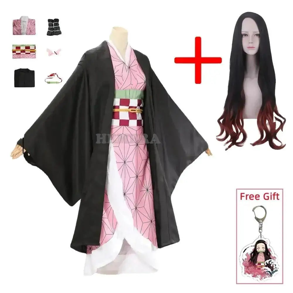 "PINK ASANOHA" - Silent Flame - Slayer Corps Anime Kimono