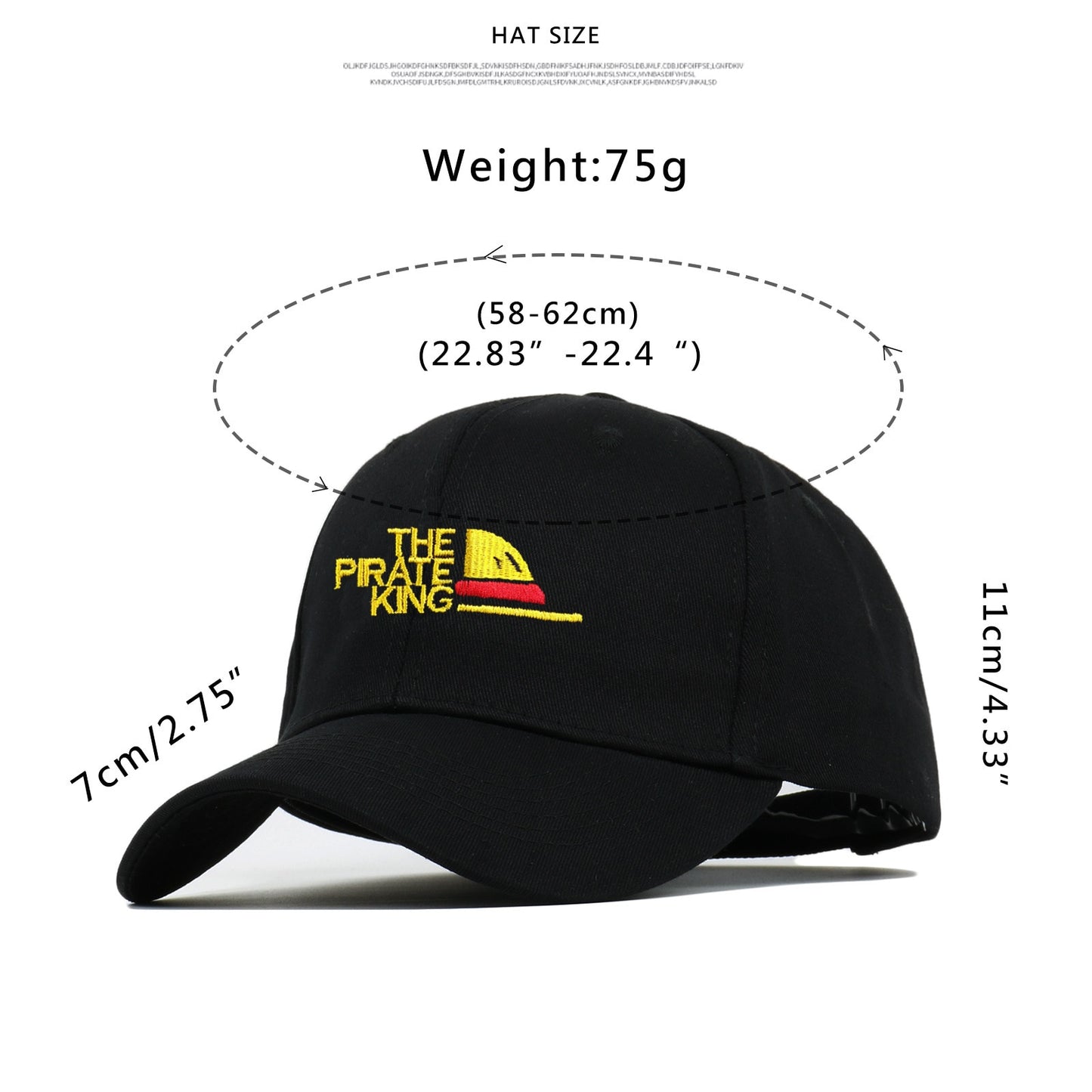 "THE PIRATE KING" - One Piece Anime Baseball Caps | 6 Colors