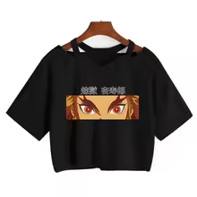"BURNING WILL" - Slayer Corps Anime Ren Saiyan Legend Crop-Tops | 3 Colors