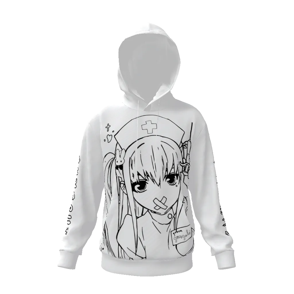 Anime - Streetwear - "LOVE BANDAGE" - Bentai Anime Hoodie | 2 Colors - Alpha Weebs