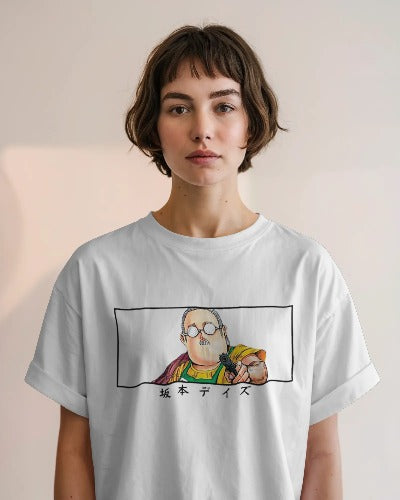 Anime - Streetwear - "MANGA STARE" - Taro - Sakamoto Days Anime Oversized T-Shirt | 2 Options - Alpha Weebs