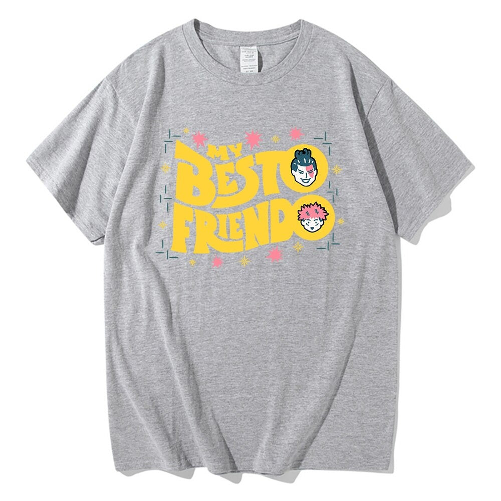 Anime - Streetwear - "BESTO FRIENDO" - Jujutsu Kaisen Anime Oversized T-Shirt | 7 Colors - Alpha Weebs