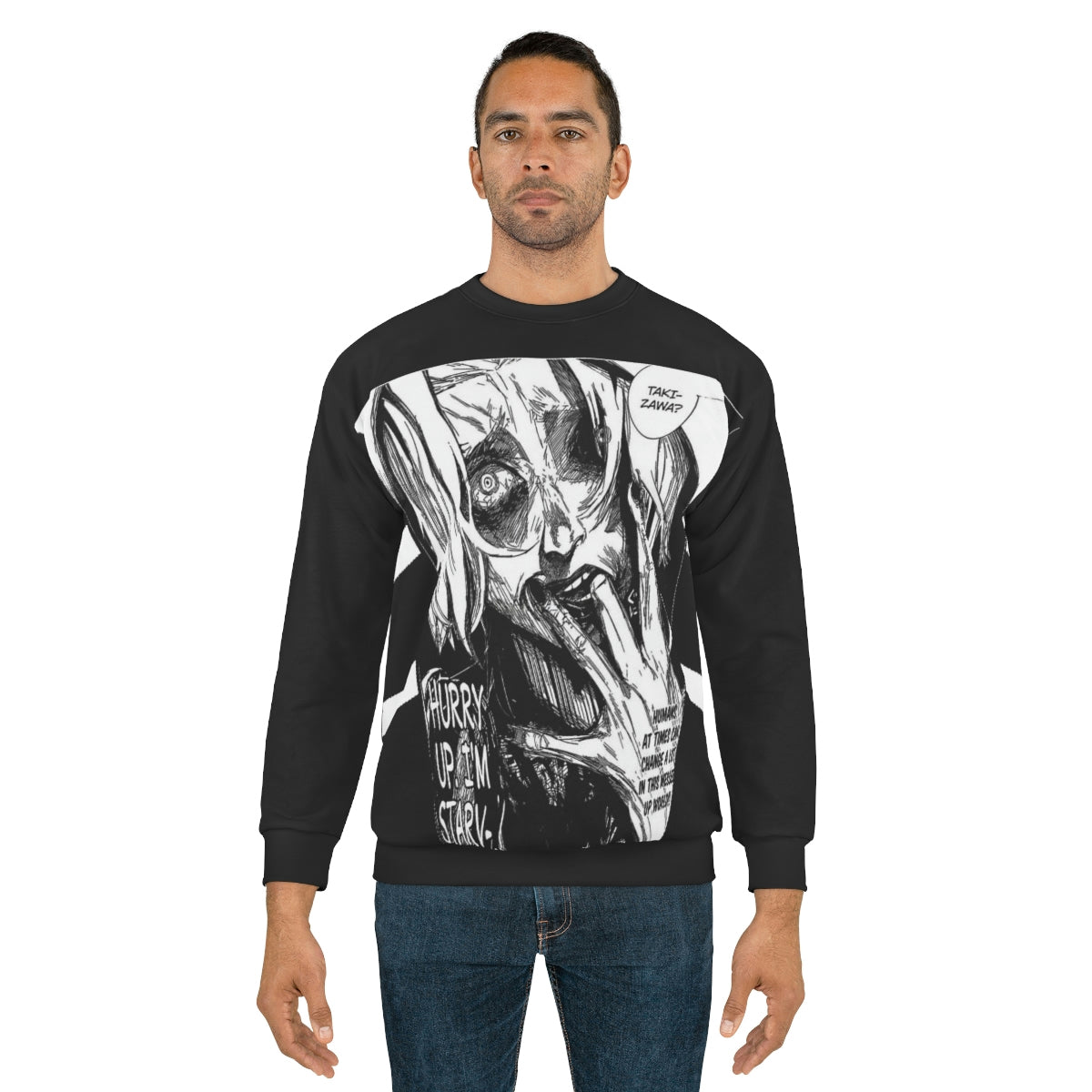 "HUMAN GHOST" - Takizawa Tokyo Ghoul Anime Oversized Sweatshirt | 2 Colors